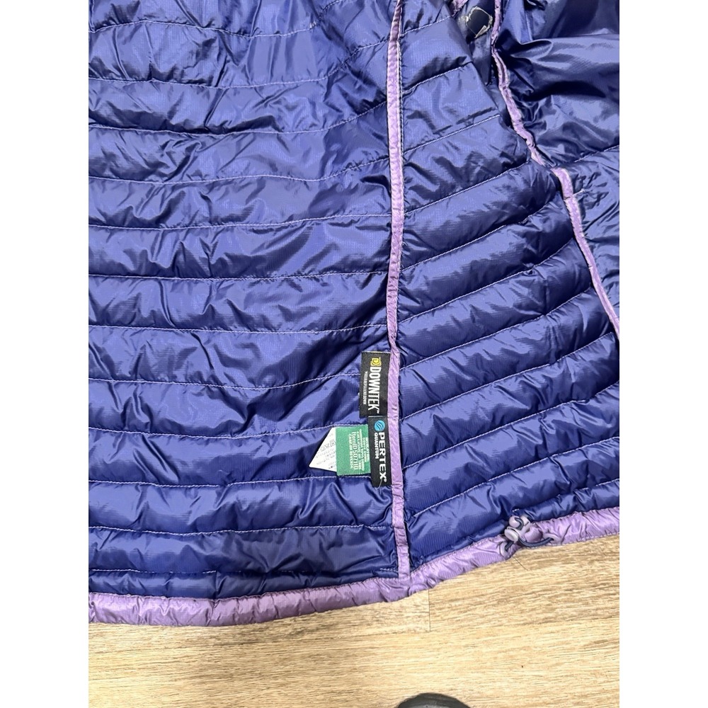 LL Bean Jacket 850 Down Puffer Downtek hooded pertex Quantum women S Reg Purple - Picture 6 of 10